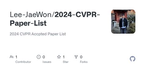 cvpr2024 list|GitHub .